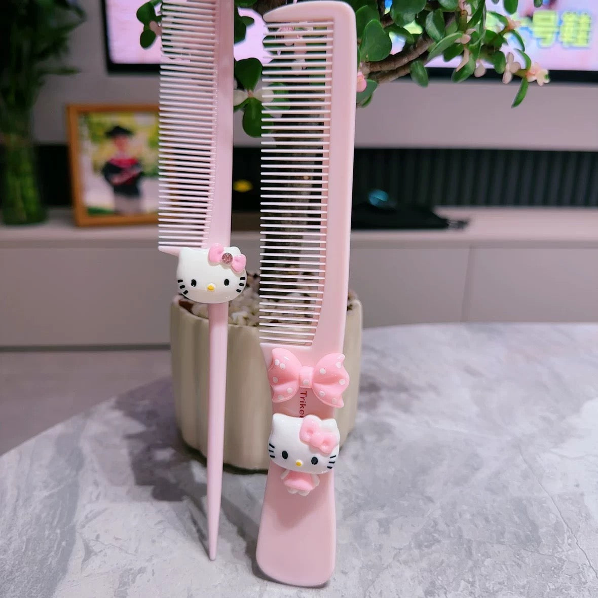 Kitty Bow Hair Comb